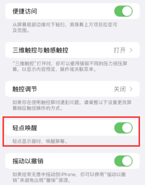 靖远苹果授权维修站分享iPhone轻点无法唤醒怎么办 