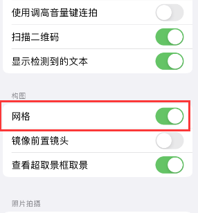 靖远苹果手机维修网点分享iPhone如何开启九宫格构图功能 